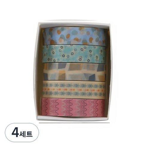 꼬까 다꾸 마스킹 테이프 5개입, 01, 4세트