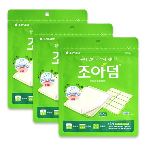 조아제약 조아덤 혼합 습윤 밴드, 3개
