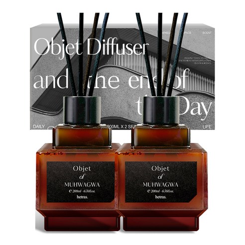 헤트라스 오브제 디퓨저, 무화과, 200ml, 2개