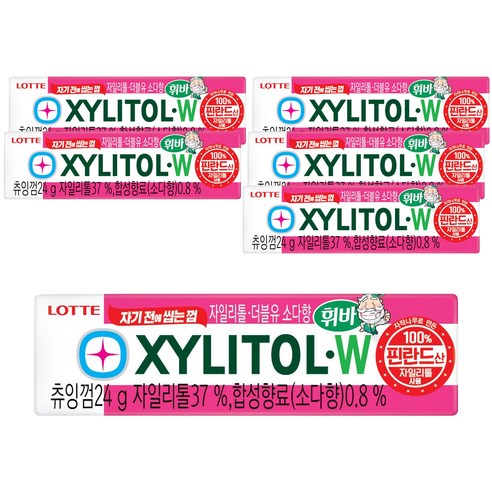 자일리톨 W, 24g, 6개