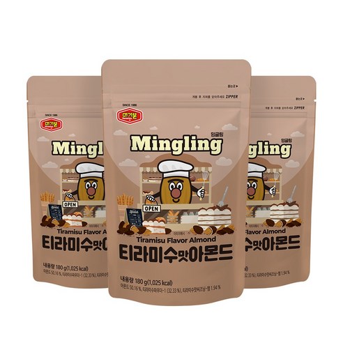 머거본 티라미수맛 아몬드, 180g, 3개