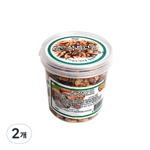 산천농원 충북 영동 소백산 조각 호두살, 130g, 2개