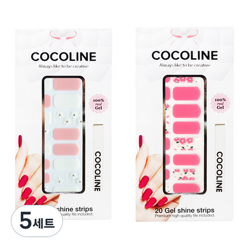 코코라인 붙이는 젤네일 스트립, COCO No 130, COCO No 140, 5세트