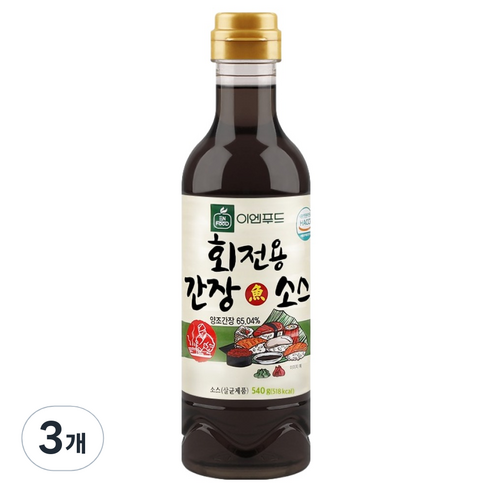이엔푸드 회전용 간장소스, 540g, 3개