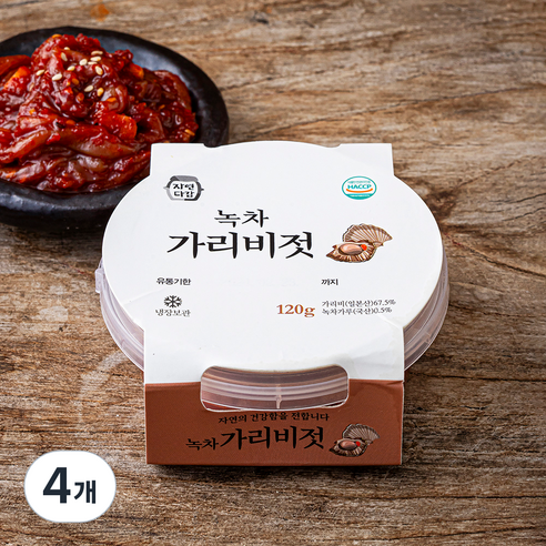 자연다감 녹차 가리비젓, 120g, 4개