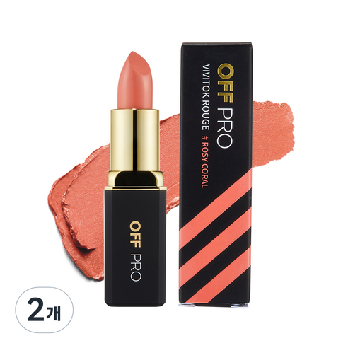 오프 프로 비비톡 루즈 3.6g, 로지 코랄, 2개