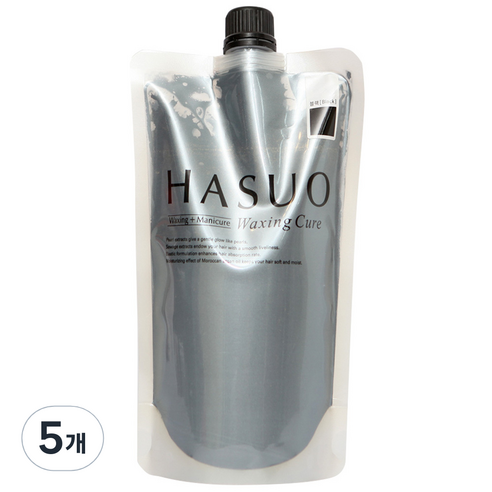 하수오 헤어용 왁싱큐어 500g, 블랙, 5개