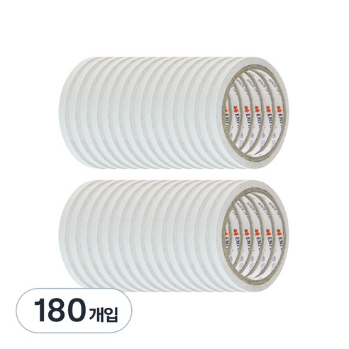 엠파이어 양면테이프 7mm x 10m, 화이트 반투명, 180개입
