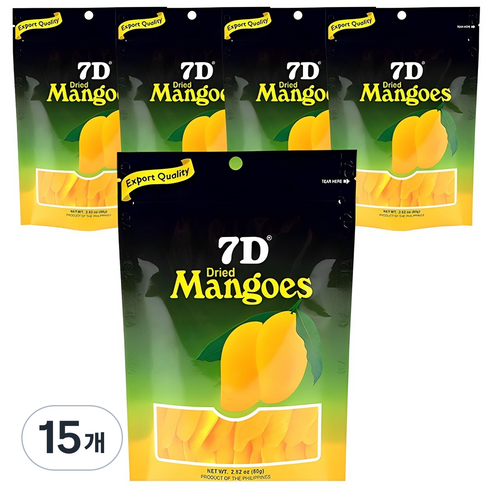 세븐디 7D 건조 망고, 80g, 15개