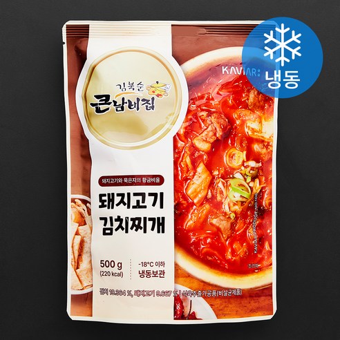 캐비아 김북순큰남비 돼지고기 김치찌개 (냉동), 1개, 500g