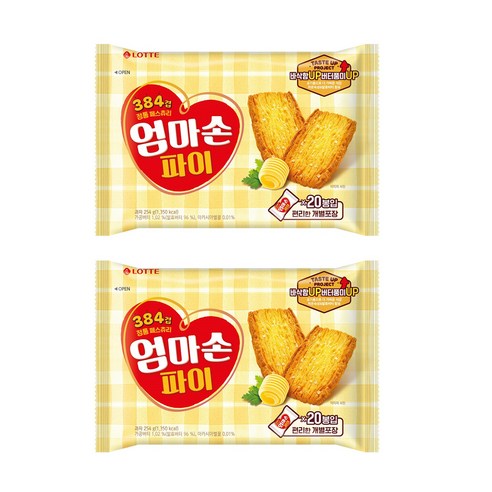 롯데제과 엄마손 파이, 254g, 2개