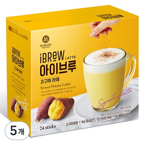 맥널티 아이브루 고구마 라떼, 16.5g, 24개입, 5개
