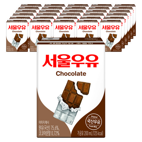 서울우유 초코우유 200mlx48팩, 200ml, 48개