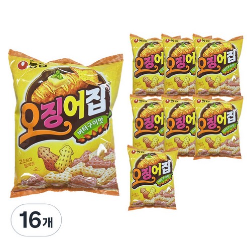 농심 오징어집, 151g, 16개