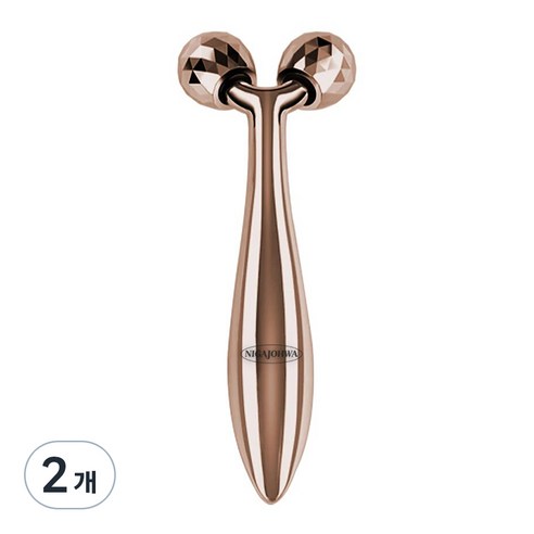 니가조화 3D 페이스 마사지 롤러, 2개, 골드