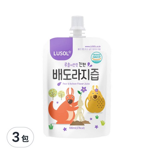 INTL:LUSOL INTL:pear&balloon flower juice INTL:100ml INTL:HACCP 寶寶 嬰兒 嬰幼兒 食物 副食品 離乳食品