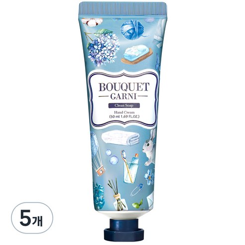 부케가르니 핸드크림 클린솝, 50ml, 5개
