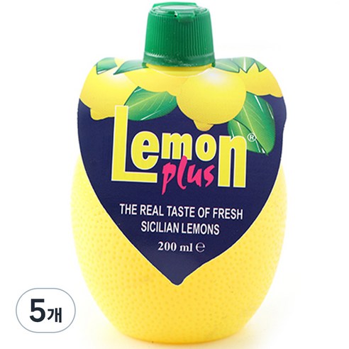 유로푸드 플러스 레몬 음료, 200ml, 5개