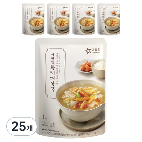 아워홈 시원한 황태해장국, 300g, 25개