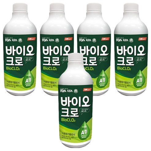 HK 바이오크로 이산화염소 원액, 1L, 5개