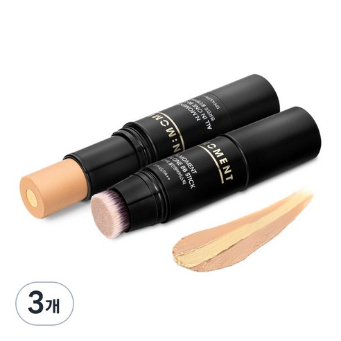 엔모먼트 남성용 올인원 비비스틱 SPF45 PA++, 미디엄 베이지, 3개
