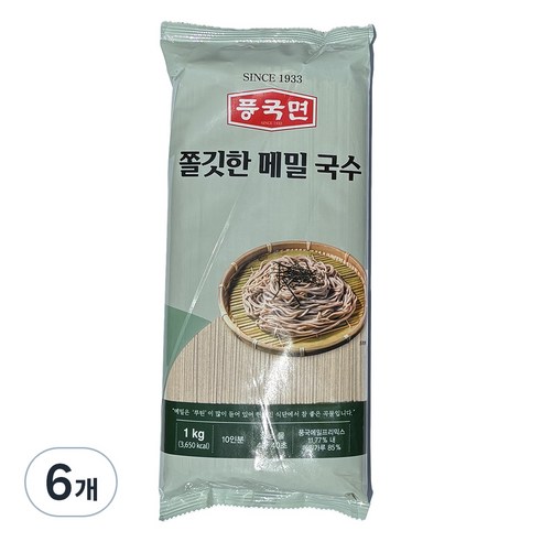 풍국면 쫄깃한 메밀국수, 1kg, 6개