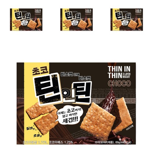 하늘처럼 초코 틴인틴 비스켓, 89g, 4개