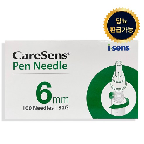 케어센스 멸균주사침 6mm 32G, 100개입, 1개