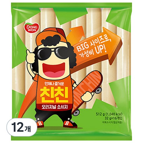 동원 친친 오리지널 소시지, 512g, 12개