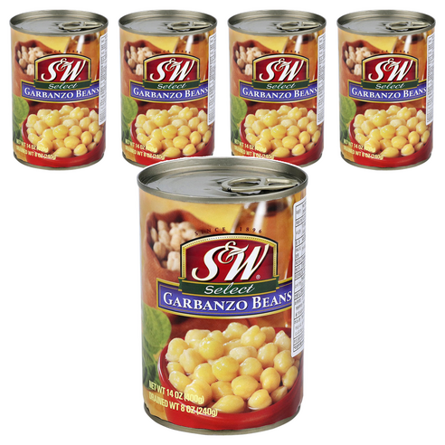 S&W 병아리콩 통조림, 400g, 5개
