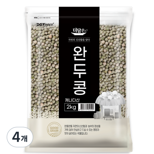 더담은 완두콩, 2kg, 4개