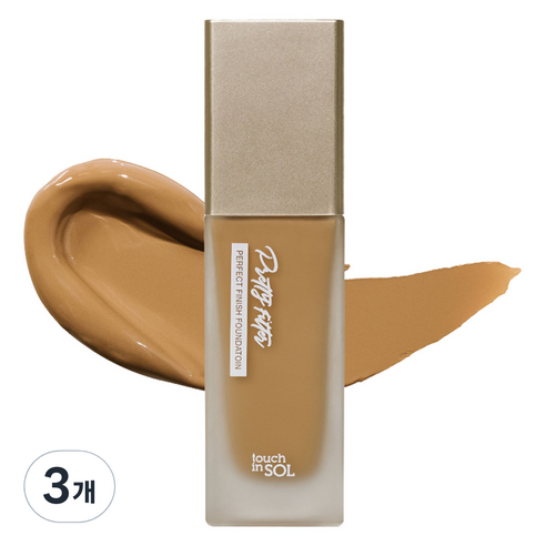 터치인솔 프리티필터 퍼펙트 피니시 파운데이션 35g, 4호 텐, 3개