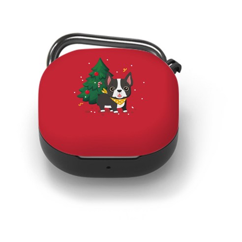 구스페리 강아지 인스타 디자인 갤럭시 버즈라이브 케이스 + 키링, 크리스마스