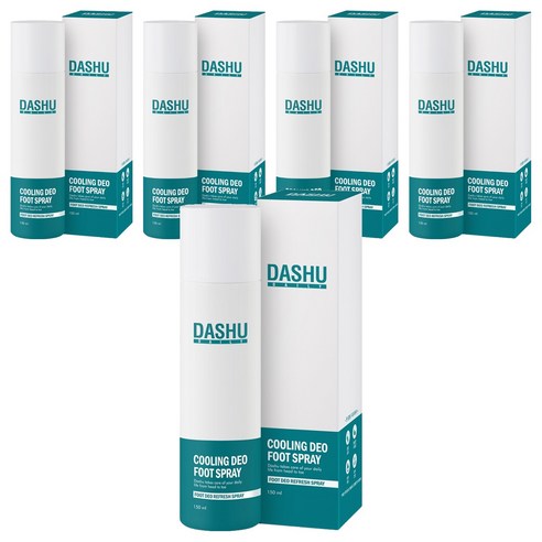 다슈 데일리 쿨링 데오 풋스프레이 발냄새 케어 제거제, 1개입, 5개, 150ml