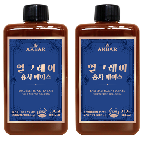 아크바 얼그레이 홍차 베이스, 330ml, 2개