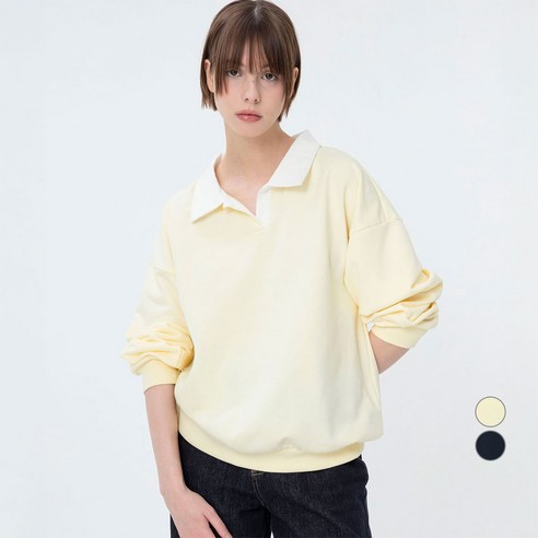 ELLE PARIS 럭비 맨투맨 스웻셔츠