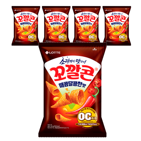꼬깔콘 매콤달콤한 맛, 134g, 5개