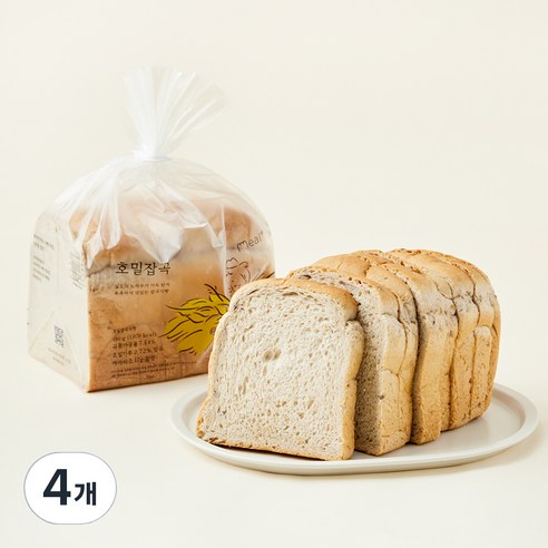 밀도 호밀잡곡 식빵, 480g, 4개