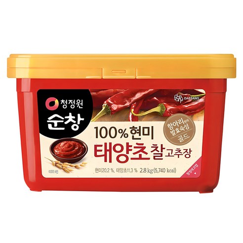 청정원순창 100% 현미 태양초 찰고추장, 500g, 1개