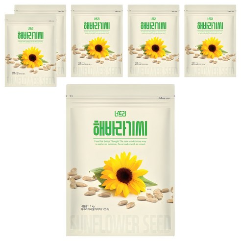 너트리 해바라기씨, 1kg, 6개