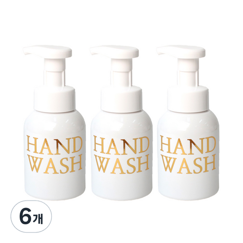 로맨틱노벰버 원형 골드 거품용기 300ml, 화이트캡, 6개
