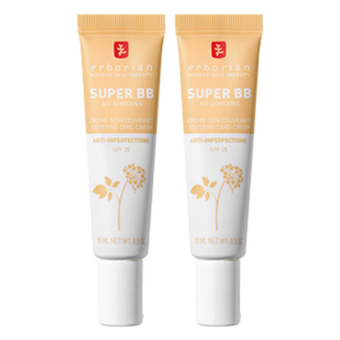 에르보리앙 슈퍼 BB SPF25, 누드, 15ml, 2개