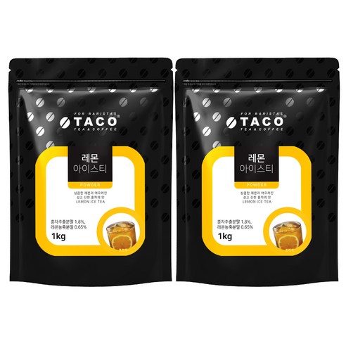 타코 레몬 아이스티 파우치, 1kg, 1개입, 2개