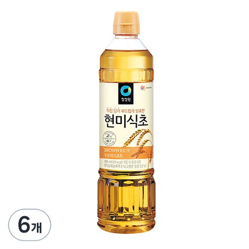 대상 청정원 현미식초, 900ml, 6개