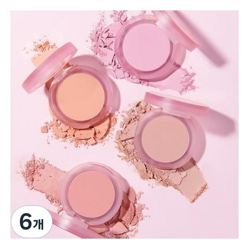 바닐라코 프라이밍 베일 치크 6g, PK02 문리버, 6개