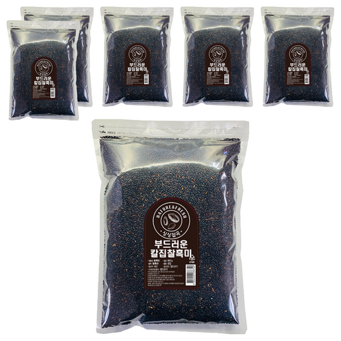 싱싱잡곡 부드러운 칼집 찰흑미, 800g, 6개