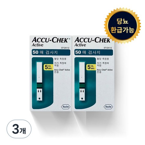 ROCHE 아큐첵 액티브 혈당시험지 100p, 50매, 6개