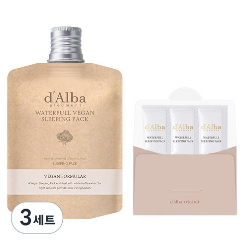 달바 워터풀 슬리핑팩 60ml x 1p + 키트 4ml x 3p, 3세트