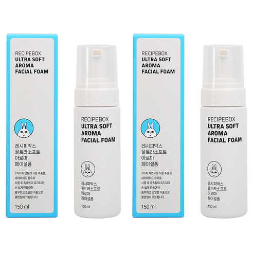 레시피박스 울트라소프트 아로마 페이셜 클렌징 폼, 2개, 150ml
