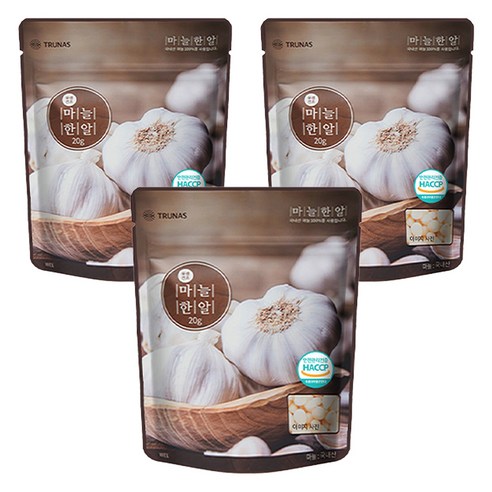 자연한알 마늘한알, 20g, 3개